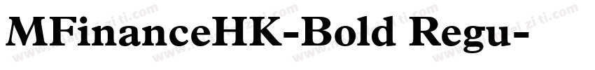 MFinanceHK-Bold Regu字体转换